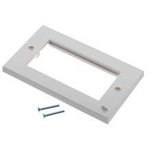 LEVITON 86 X 147MM DOUBLE GANG UK STYLE FOR 4 X EURO MODULE FACEPLATE WHITE
